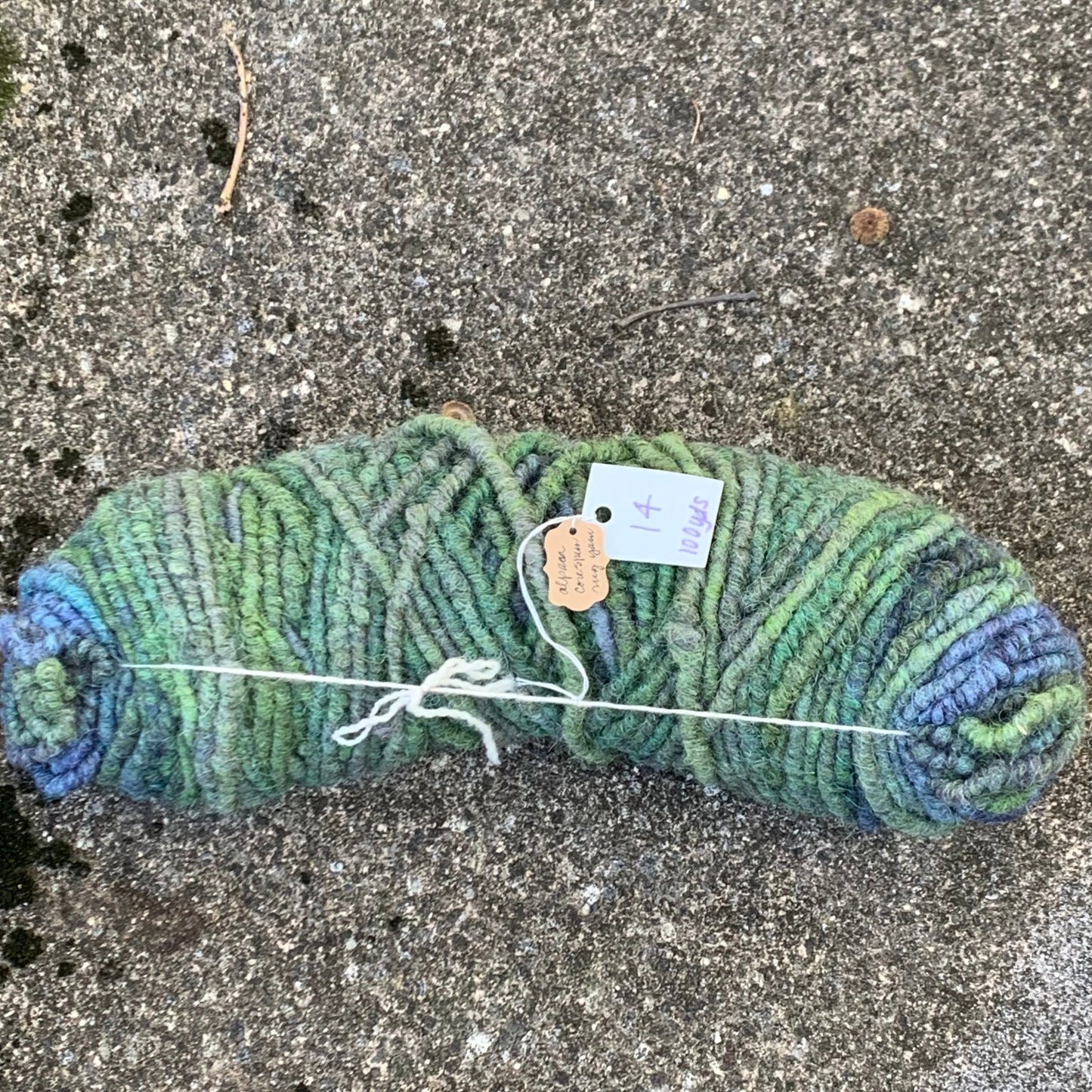 100 Yds Bulky Core Spun Alpaca Yarn Earth and Sky Shades - Laurel Highlands Alpacas | AlpacaMom.com