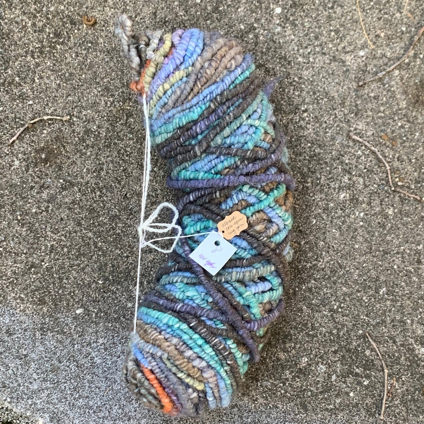 100 Yds Bulky Core Spun Alpaca Yarn Earth and Sky Shades - Laurel Highlands Alpacas | AlpacaMom.com