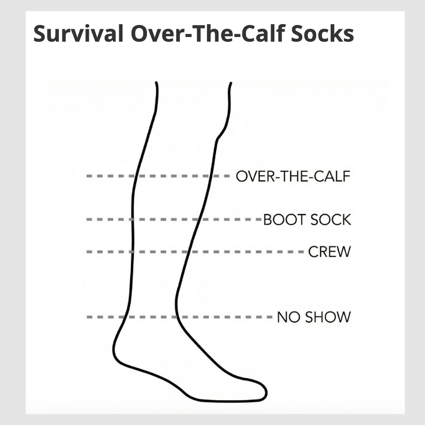 Survival Over the Calf Sock
