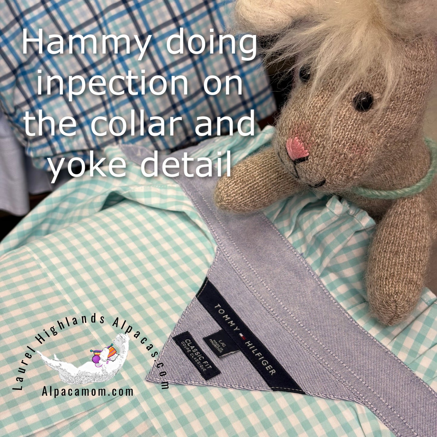 Angelica Up-Cycled Ruffled Collar Shirt - Laurel Highlands Alpacas | AlpacaMom.com