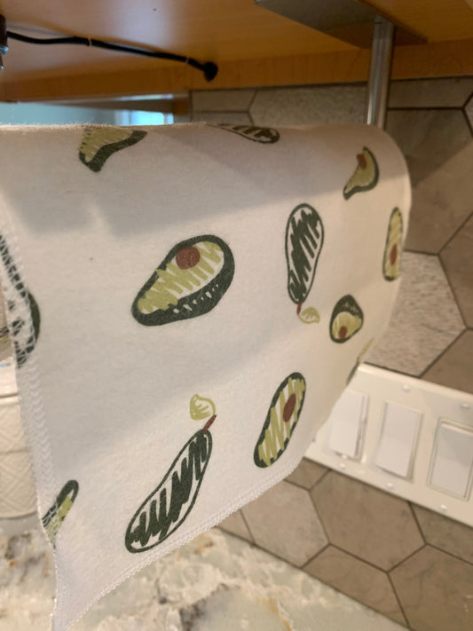 Avocado "Un - Paper" Cotton Flannel Towels - Laurel Highlands Alpacas | AlpacaMom.com