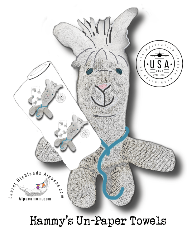 Hammy's "Un - Paper" Cotton Flannel Towels - Garden Harvest - Laurel Highlands Alpacas | AlpacaMom.com