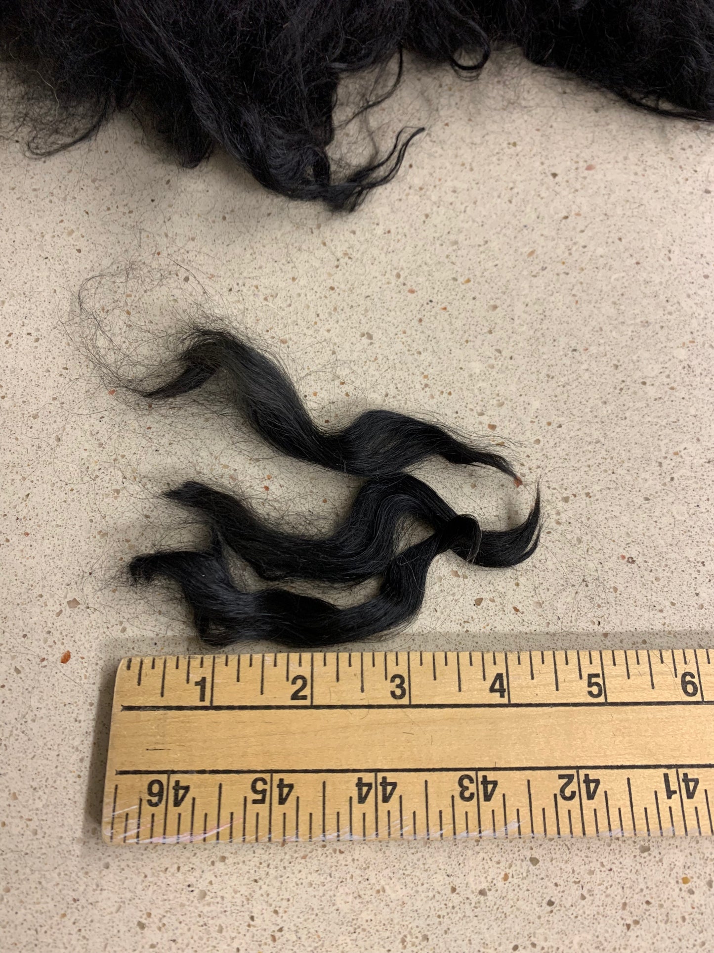 Washed Black Suri Alpaca Fiber