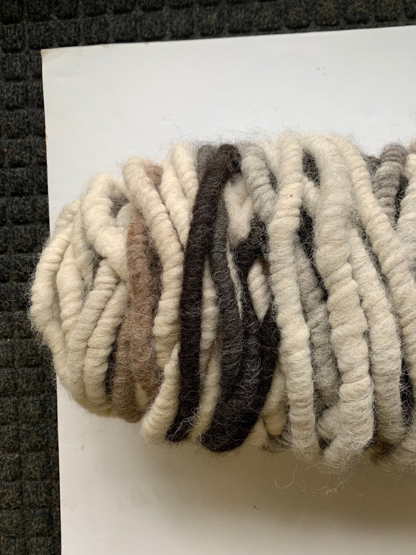 Luxurious Alpaca Rug in Purple, Vanilla, Oatmeal, Soft Grey and Black - Laurel Highlands Alpacas | AlpacaMom.com