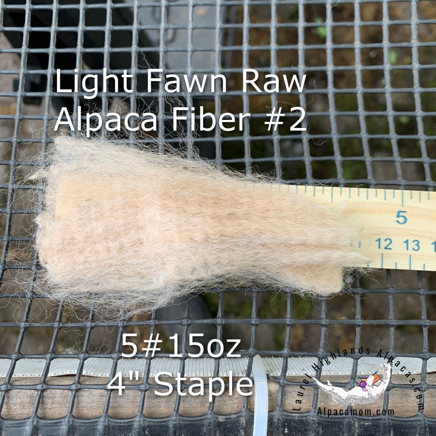 Raw - Unprocessed Alpaca Blanket Prime Fiber in Light Fawn 2 - Laurel Highlands Alpacas | AlpacaMom.com