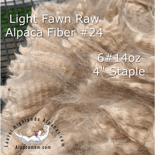 Raw - Unprocessed Alpaca Blanket Prime Fiber - Light Fawn 24 - Laurel Highlands Alpacas | AlpacaMom.com