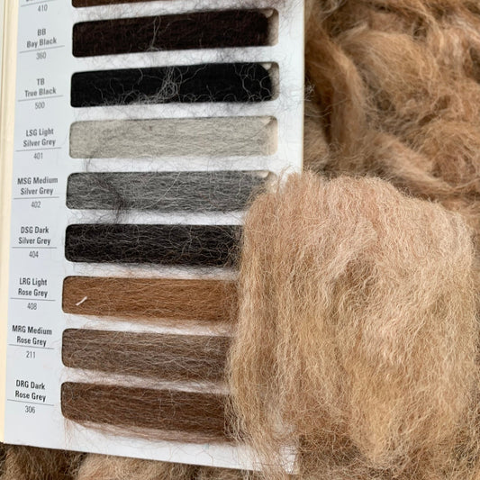 Raw - Unprocessed Alpaca Blanket Prime Fiber Rose Grey Rosy - Laurel Highlands Alpacas | AlpacaMom.com