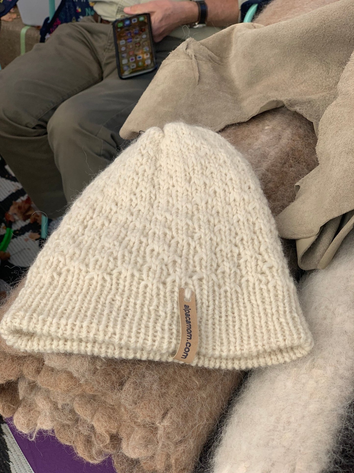 Textured Knitted Alpaca Beanie - Laurel Highlands Alpacas | AlpacaMom.com