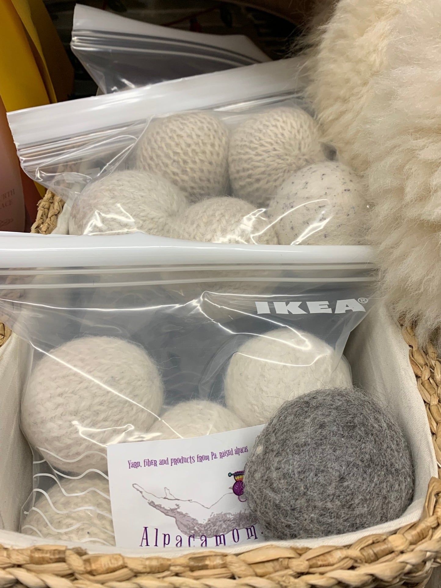 Felted Alpaca Fiber Dryer Balls - Laurel Highlands Alpacas | AlpacaMom.com