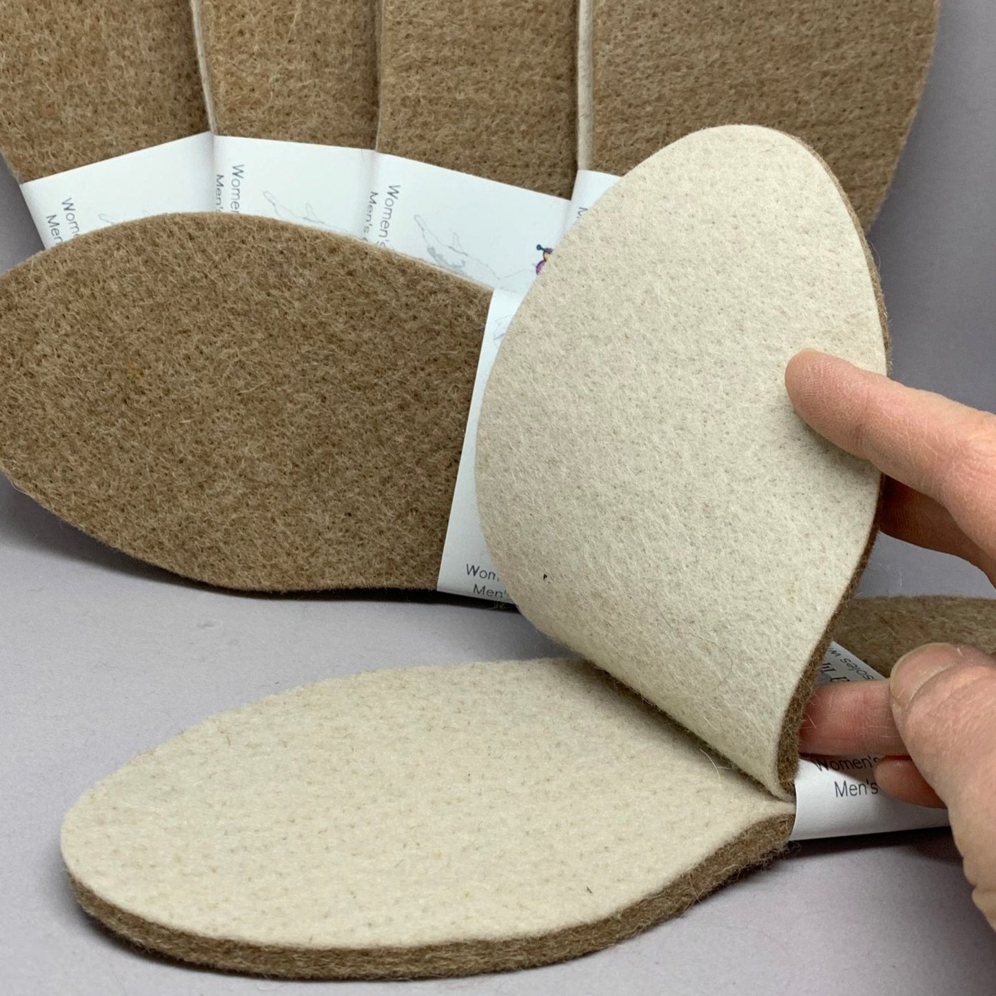 Felted Alpaca Shoe Insoles For Men or Women - Laurel Highlands Alpacas | AlpacaMom.com