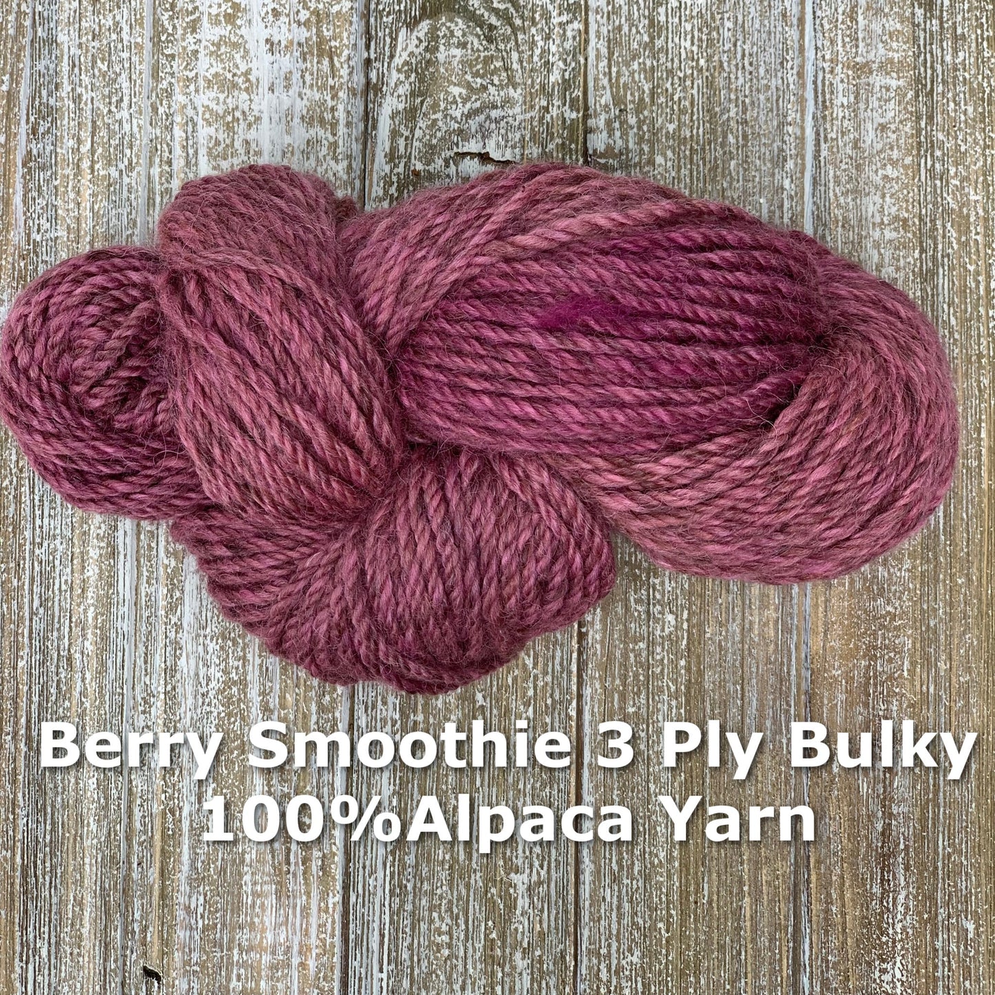 3 Ply Alpaca Bulky Weight Yarn Berry Smoothie - Laurel Highlands Alpacas | AlpacaMom.com