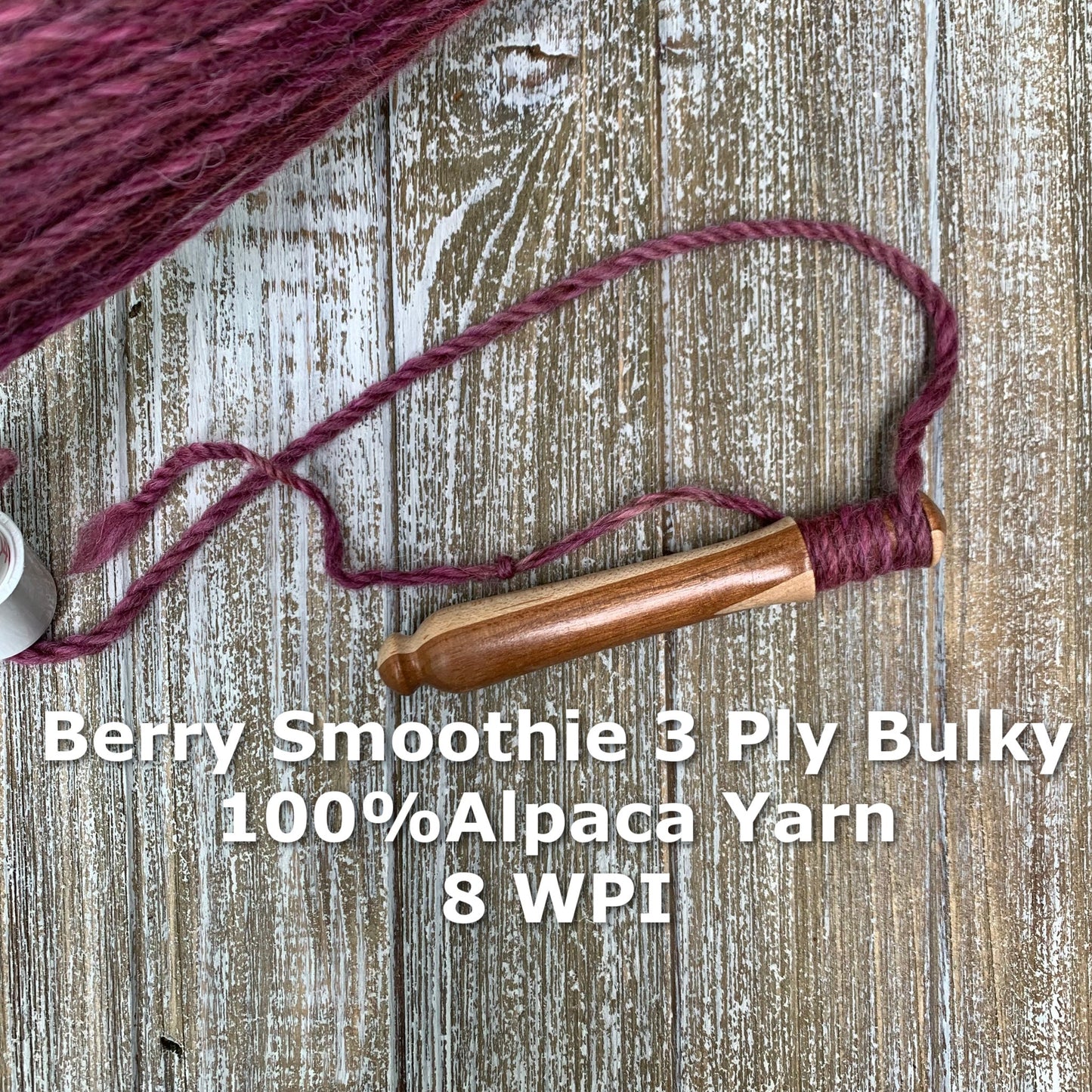 3 Ply Alpaca Bulky Weight Yarn Berry Smoothie - Laurel Highlands Alpacas | AlpacaMom.com