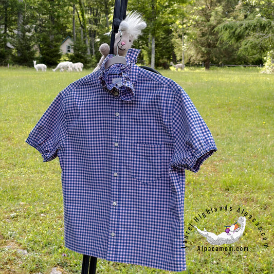 Eliza-Upcycled Ruffled Collar Shirt