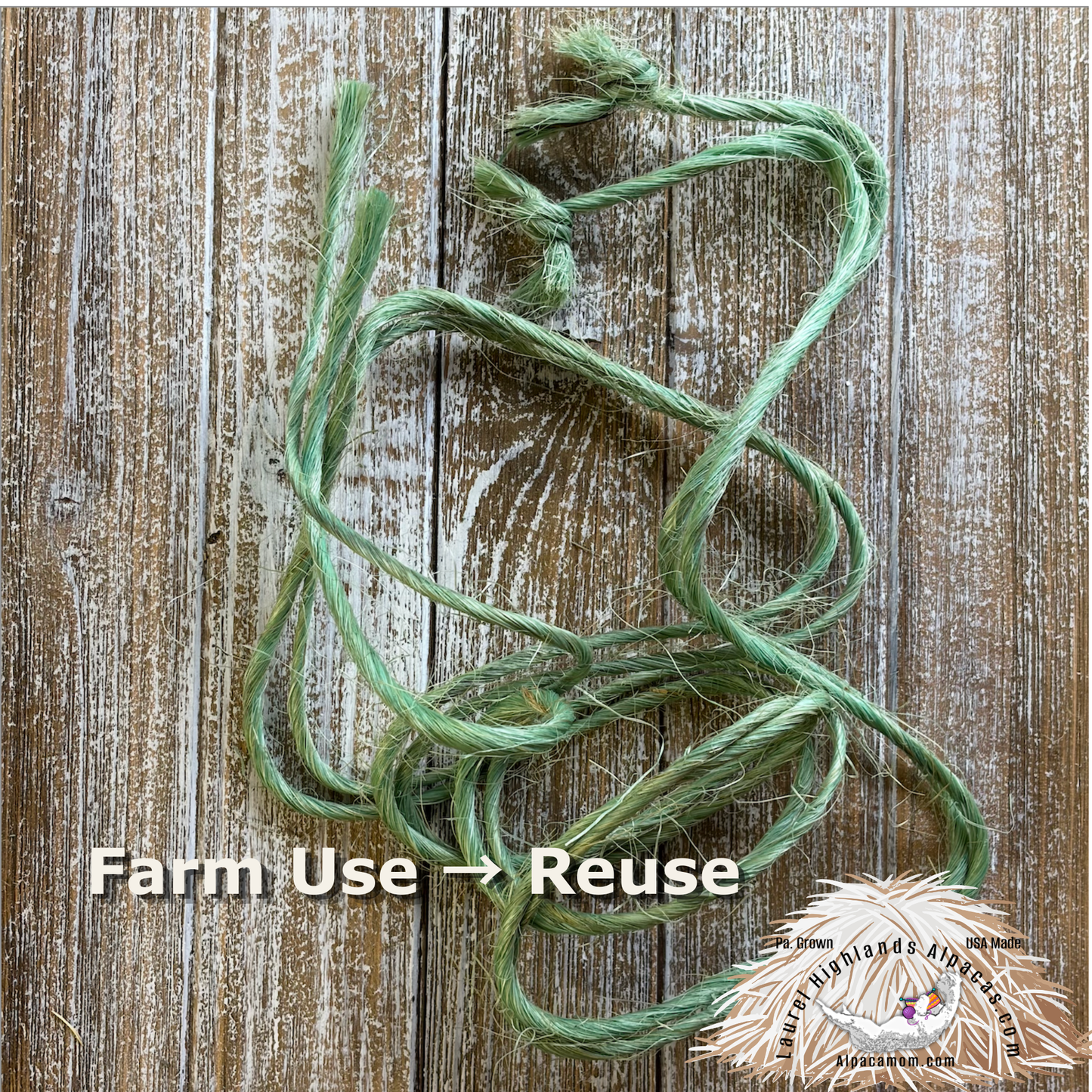 Reclaimed Farm Baling Twine-From Our Hayfields to Your Hands