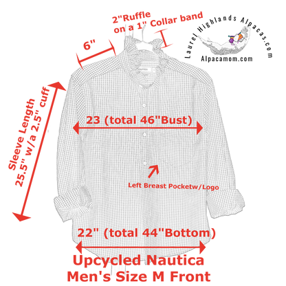 Rachel Up-Cycled Ruffled Collar Shirt