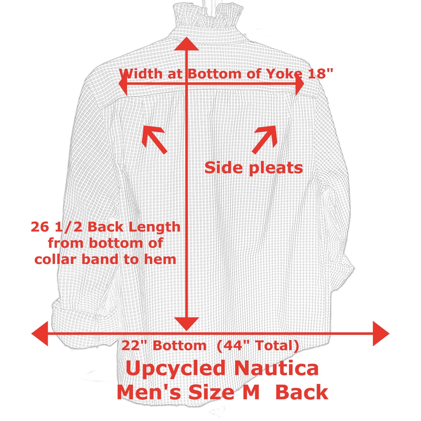 Rachel Up-Cycled Ruffled Collar Shirt