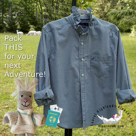 Rachel Up-Cycled Ruffled Collar Shirt