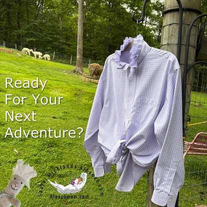 Soft Lavendar Madison Up-Cycled Ruffled Collar Shirt