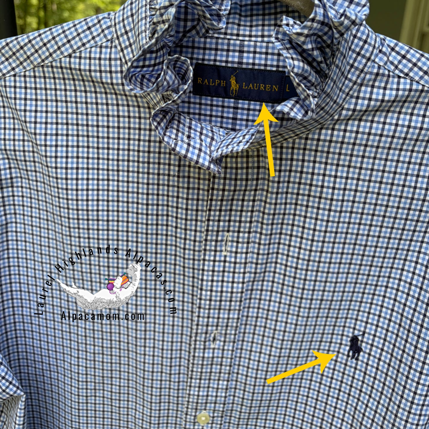 Alex's Ralph Lauren Upcycled Ruffled Collar Shirt