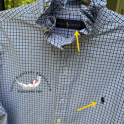 Alex's Ralph Lauren Upcycled Ruffled Collar Shirt