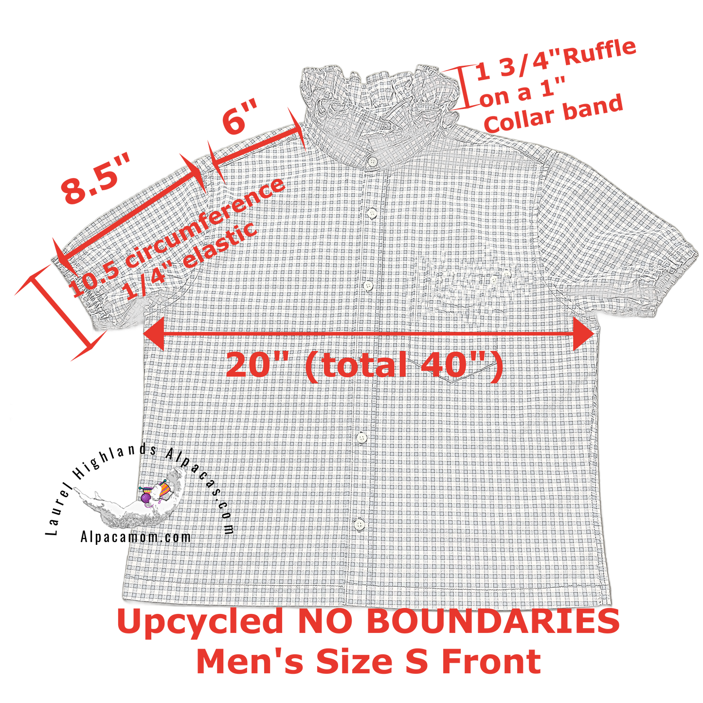 Liberty Up-cycled Ruffled Collar Shirt