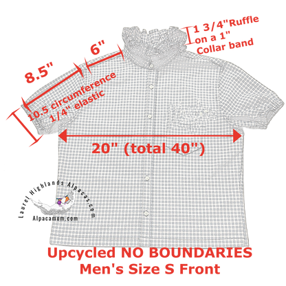 Liberty Up-cycled Ruffled Collar Shirt