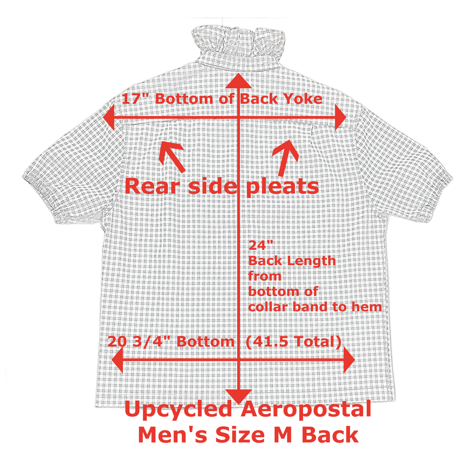 Eliza-Upcycled Ruffled Collar Shirt