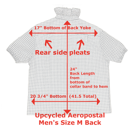 Eliza-Upcycled Ruffled Collar Shirt