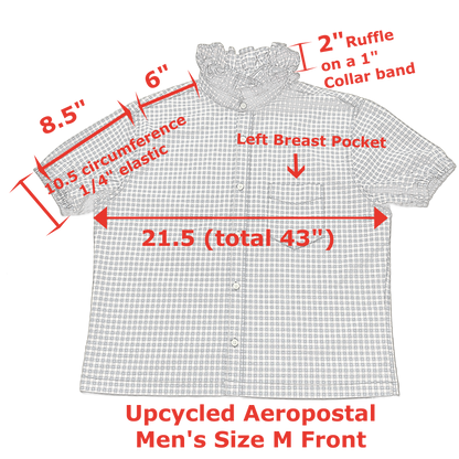 Eliza-Upcycled Ruffled Collar Shirt