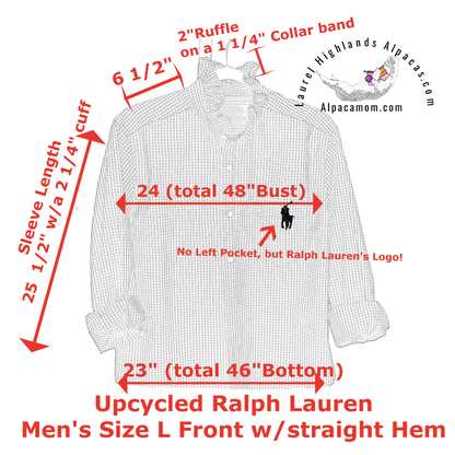 Alex's Ralph Lauren Upcycled Ruffled Collar Shirt