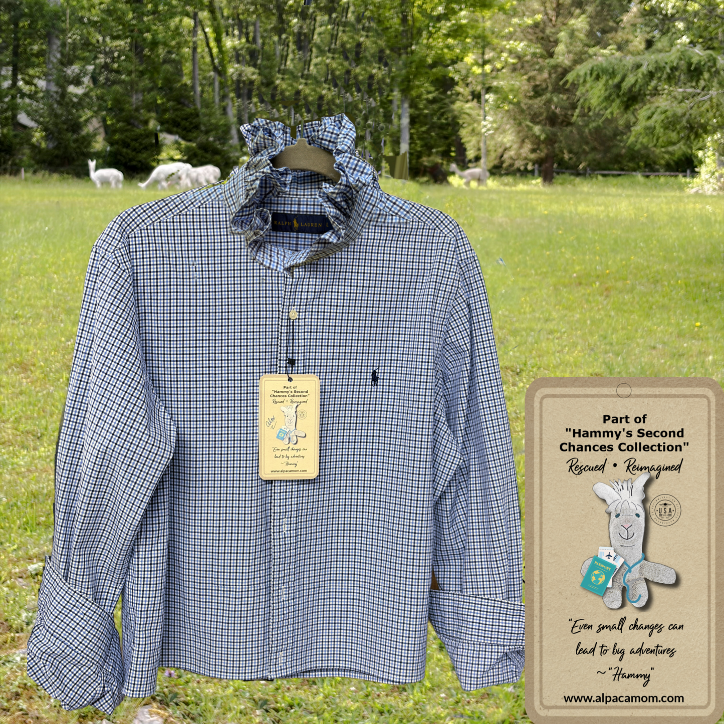 Alex's Ralph Lauren Upcycled Ruffled Collar Shirt