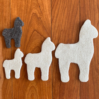 Alpaca Felt Cutouts for Crafting - Laurel Highlands Alpacas | AlpacaMom.com