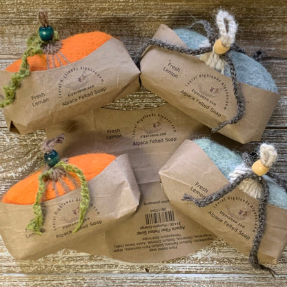 Alpaca Fiber Felted Soap - Laurel Highlands Alpacas | AlpacaMom.com