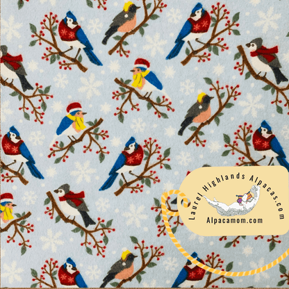 Birds on Holly Branch & Snowflakes Un - Paper Towels - Laurel Highlands Alpacas | AlpacaMom.com