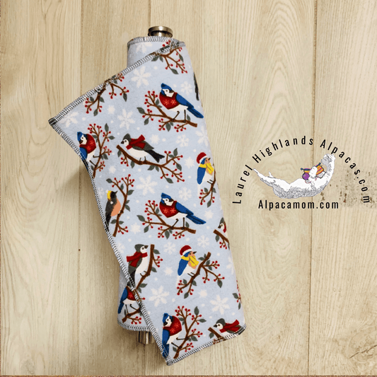 Birds on Holly Branch & Snowflakes Un - Paper Towels - Laurel Highlands Alpacas | AlpacaMom.com