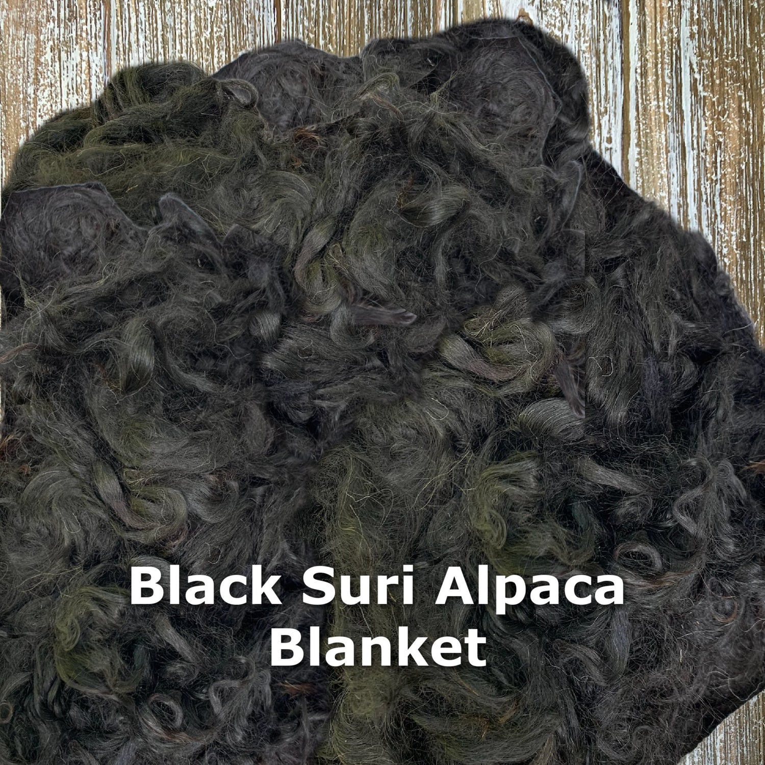 Clean Black Suri Alpaca Fiber Blanket for Spinning or Crafting - Laurel Highlands Alpacas | AlpacaMom.com