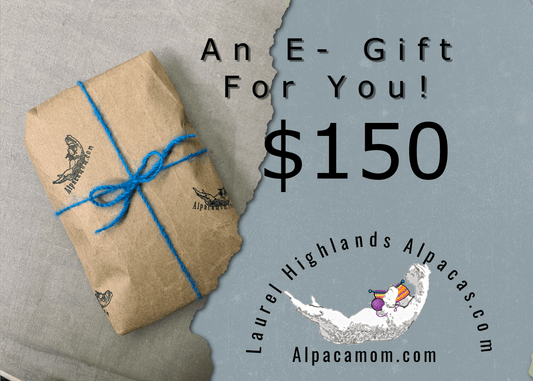 E - Gift Card - Laurel Highlands Alpacas | AlpacaMom.com