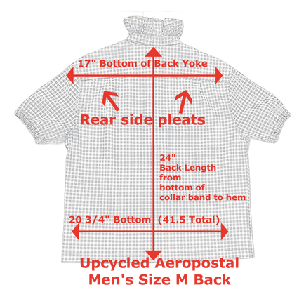 Eliza-Upcycled Ruffled Collar Shirt - Laurel Highlands Alpacas | AlpacaMom.com