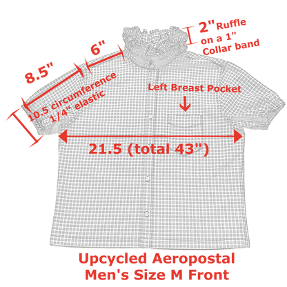 Eliza-Upcycled Ruffled Collar Shirt - Laurel Highlands Alpacas | AlpacaMom.com