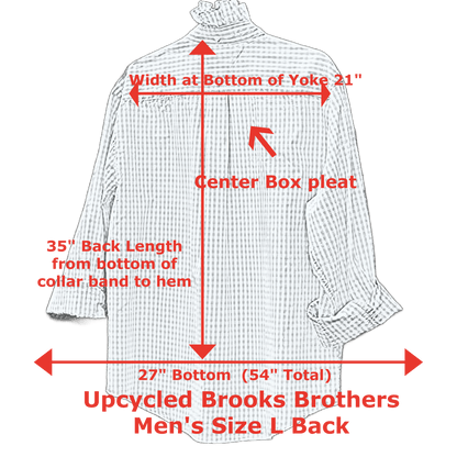 Fresh Pink and White Madison Up-Cycled Ruffled Collar Shirt - Laurel Highlands Alpacas | AlpacaMom.com