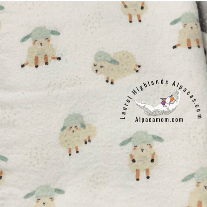 Hammy's "Un - Paper" Cotton Flannel Towels - Cute Sheep - Laurel Highlands Alpacas | AlpacaMom.com