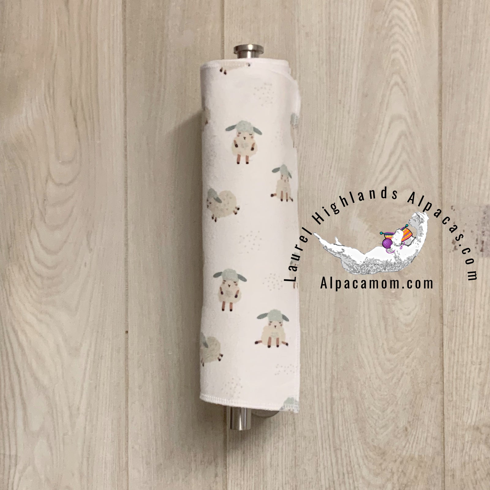 Hammy's "Un - Paper" Cotton Flannel Towels - Cute Sheep - Laurel Highlands Alpacas | AlpacaMom.com