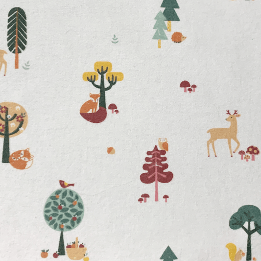 Hammy's "Un - Paper" Cotton Flannel Towels - Holiday Forest Animals and Trees - Laurel Highlands Alpacas | AlpacaMom.com