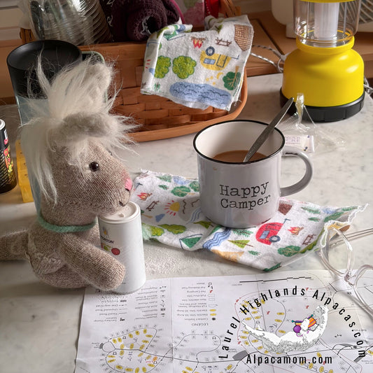 Hammy's "Un-Paper" Cotton Flannel Towels in Camping Theme - Laurel Highlands Alpacas | AlpacaMom.com