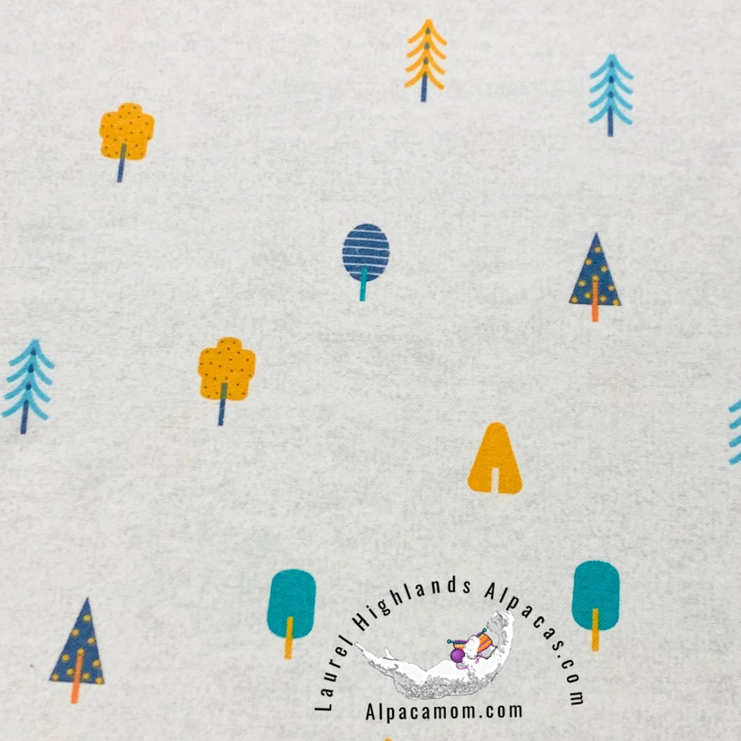 Hammy's "Un - Paper" Cotton Flannel Towels - Modern Holiday Trees - Laurel Highlands Alpacas | AlpacaMom.com