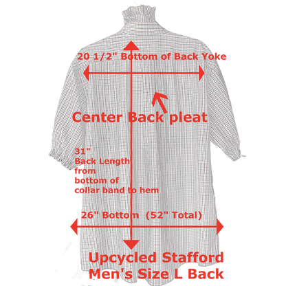 Joanna Up-Cycled Red White and Blue Ruffled Collar Shirt - Laurel Highlands Alpacas | AlpacaMom.com