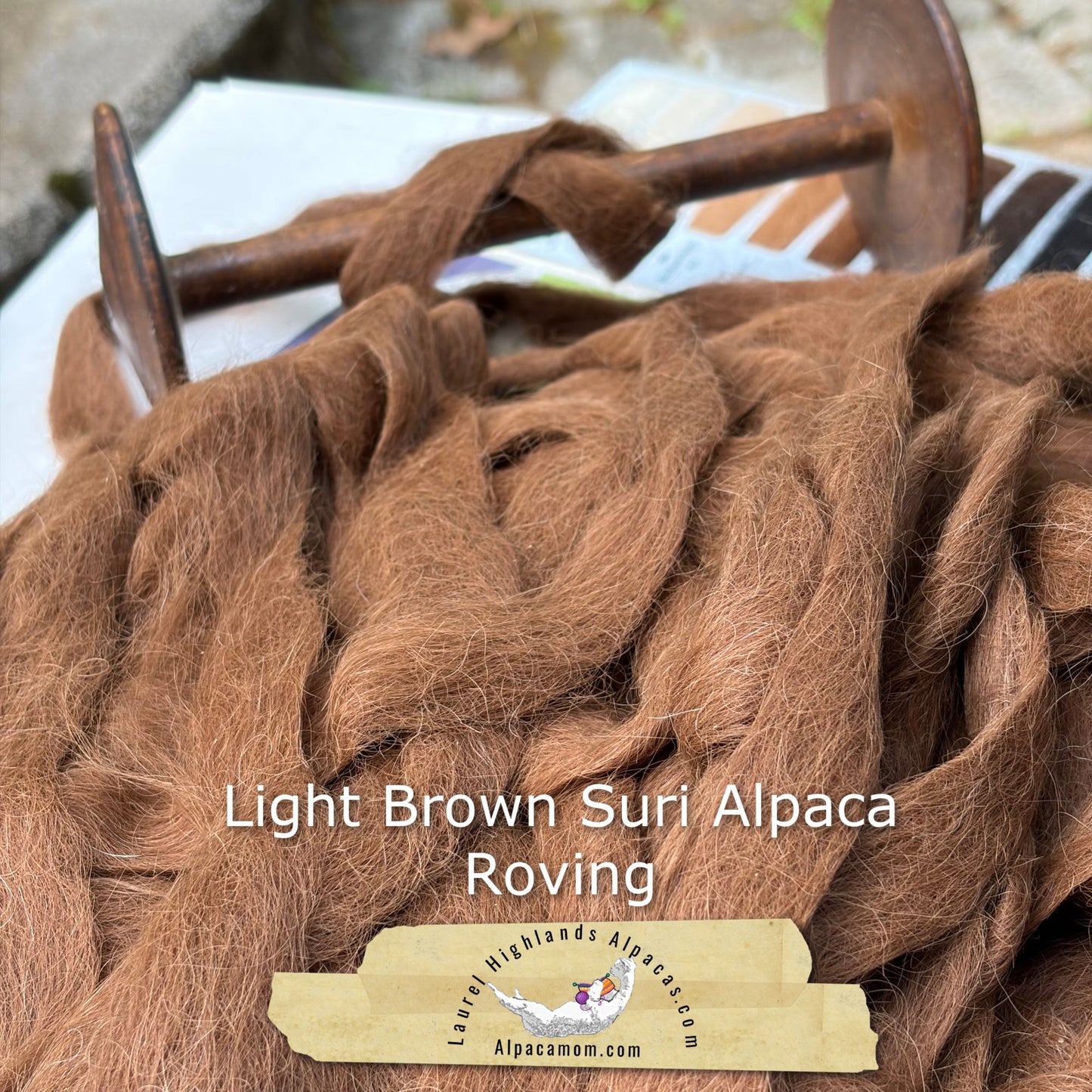 Light Brown Suri Alpaca Roving - Laurel Highlands Alpacas | AlpacaMom.com