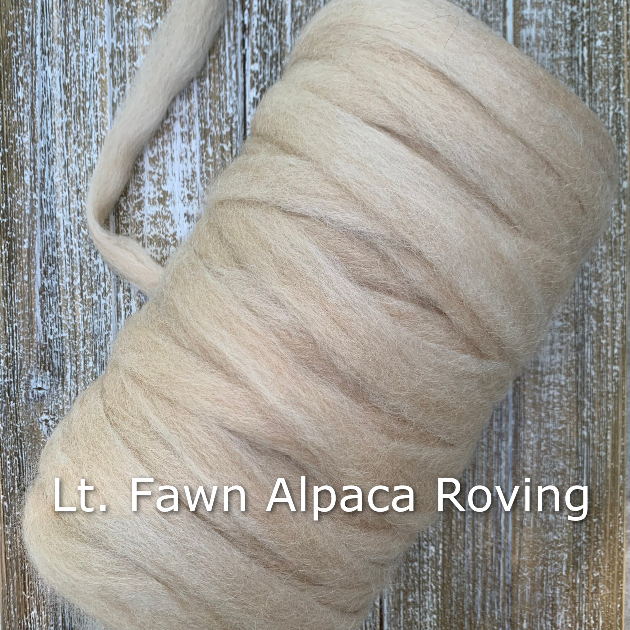 Light Fawn Alpaca Roving Bumps – Laurel Highlands Alpacas | AlpacaMom.com