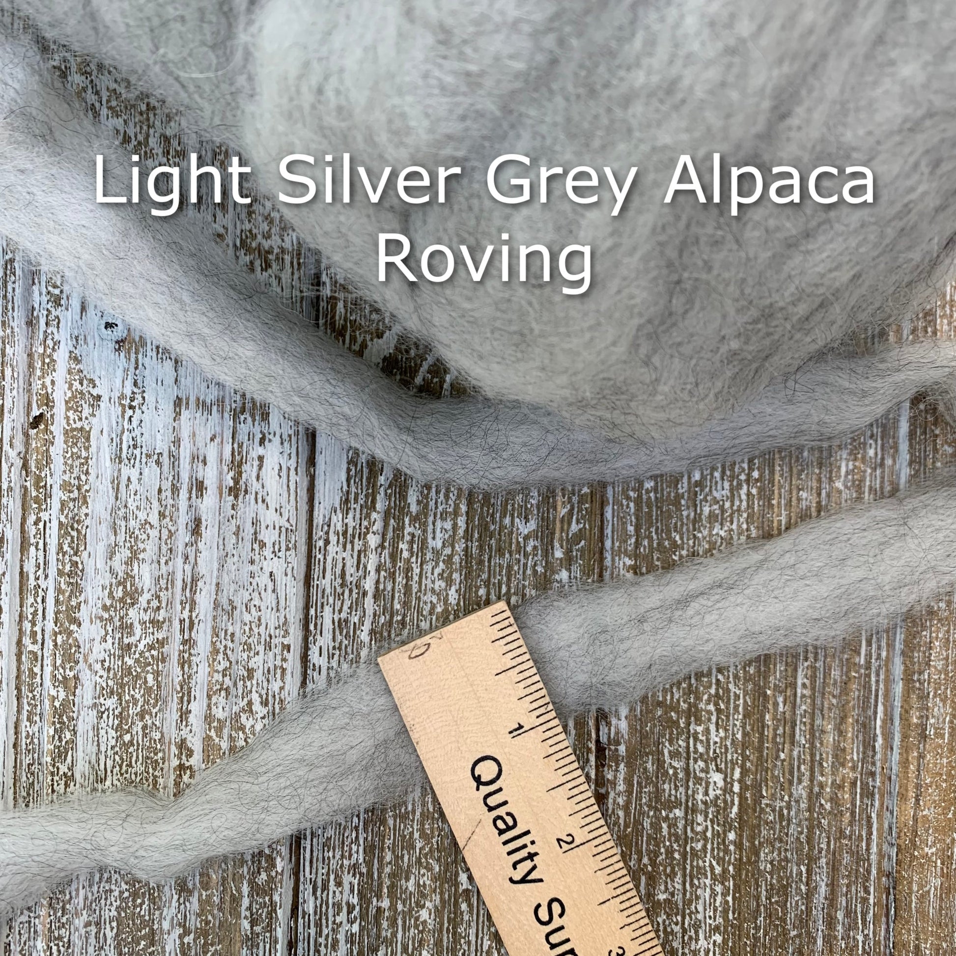 Light Silver Grey Alpaca Roving Bumps - Laurel Highlands Alpacas | AlpacaMom.com