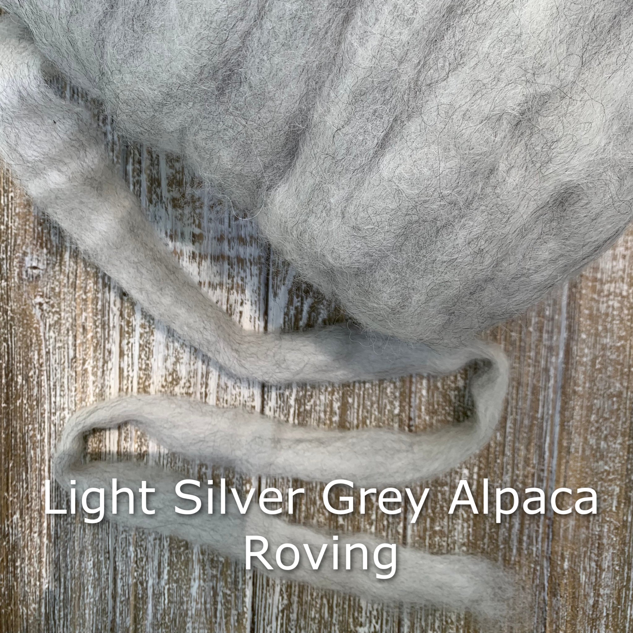 Light Silver Grey Alpaca Roving Bumps – Laurel Highlands Alpacas ...